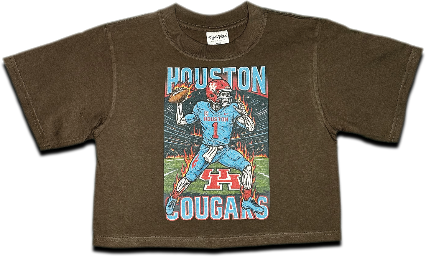 Houston Cougars Skeleton crop top