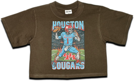 Houston Cougars Skeleton crop top